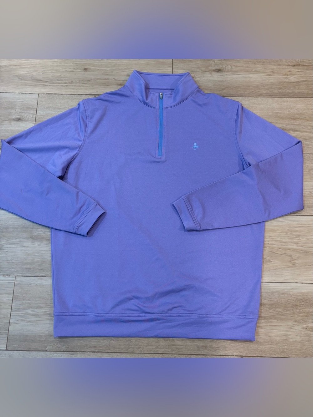 Peter Millar Perth Quarter Zip Pullover Purple Blue L Large Stretch Performance